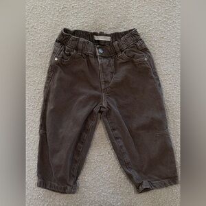 Zara Toddler Brown Elastic-Waist Casual Pants